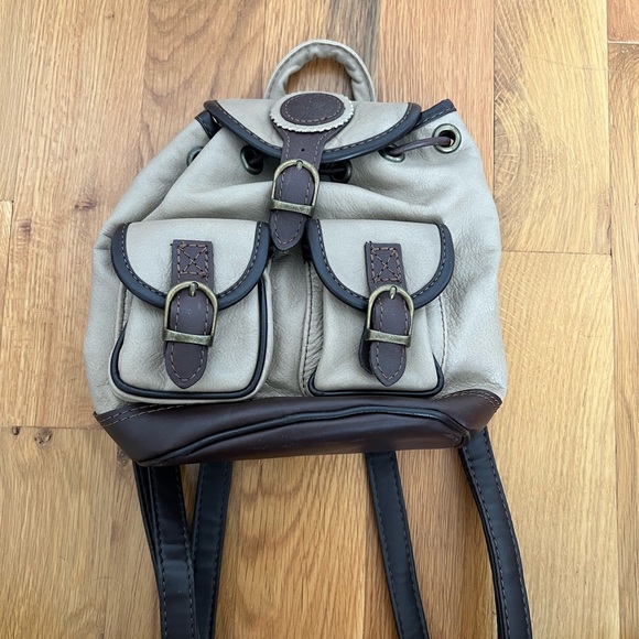 Italian Leather Small Backpack - Picture 1 of 4